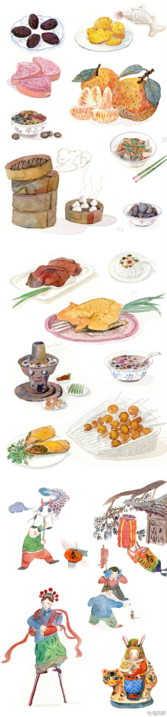 青蛙树采集到美食插画