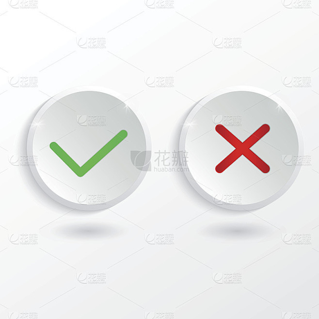 是或否矢量图标