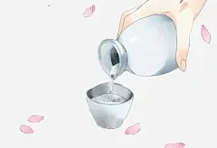 桃花与美酒高清素材 桃花 桃花酒 绘画 美酒 饮料 免抠png 设计图片 免费下载