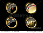 set of round casino icons....