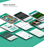 Flat Mobile App UI Kit : Flat Mobile UI / UX Kit