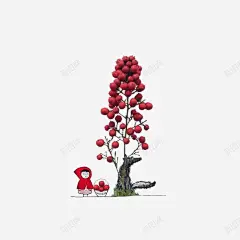 小红帽故事插画 设计图片 免费下载 页面网页 平面电商 创意素材