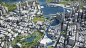新加坡- 3D模型空中渲染