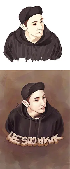 原创插画、漫画，李洙赫，人物厚涂练习