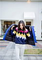 ┃SEOJIN141028┃Lalael网店更新（拼接撞色惹眼菱形针织衫）_看图_潘南奎吧_百度贴吧