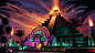 Concept design for Mayan Casino and Resort Hotel : This project was for the visual development of the Mayan Casino and Resort for the video game "This is Vegas"