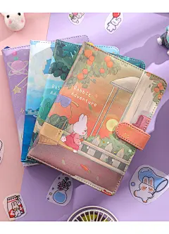 可爱少女心手账本小清新简约卡通日系ins风文艺笔记本子抖音网红个性创意手帐本方格日记本精致大学生工具-tmall.com天猫