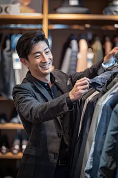 AI数字艺术西装定制西服店摄影图-众图网