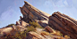 Vasquez Rocks study, jason scheier : My wife and I went to Vasquez Rocks this past weekend, I couldn't help but try and study from some of my photos I took.