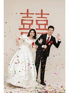 复古港风8090年代手绘电子请柬宠物手绘备婚
