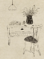 家居系列插画04 - 小红书
