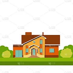 家庭,房屋,居住区,两只动物,色彩鲜艳,讲故事,一个物体,白色,分离着色,公寓