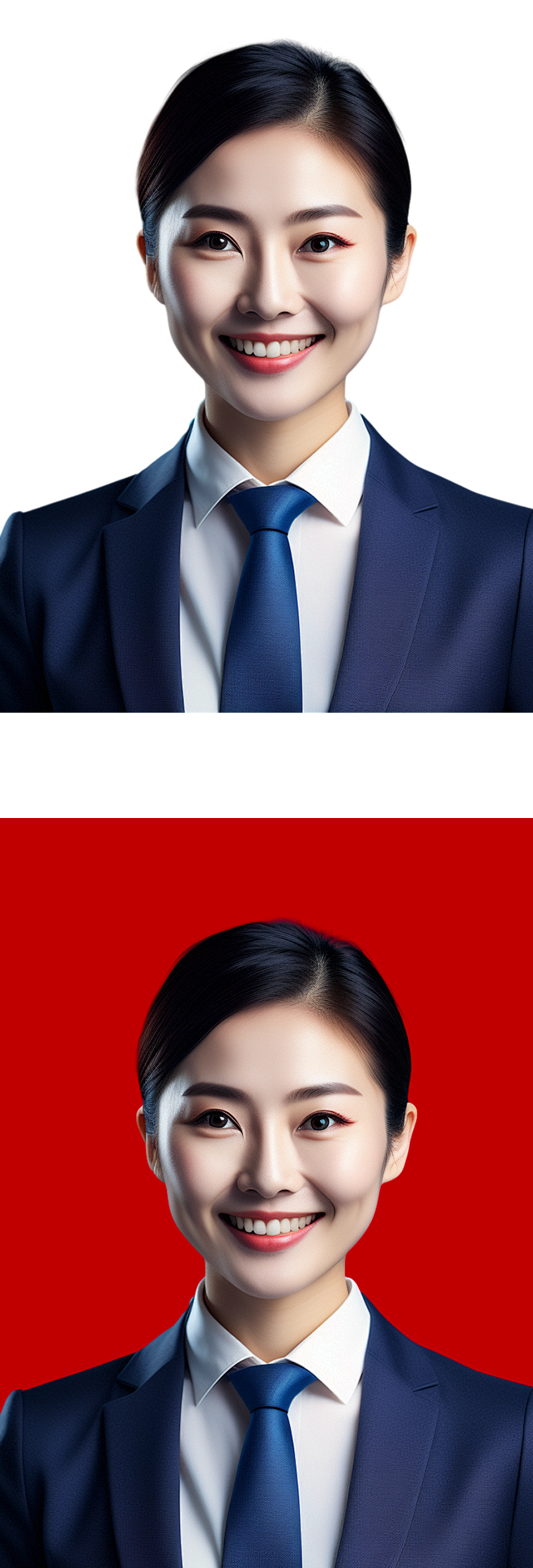 一寸红底彩照-通义万相-Ai创作-河南人-中年女士