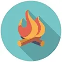 Log fire