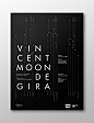 Minimalist typographic poster by Vincent Moon de Gira.