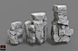 EVOLVE Environment Assets:, Peter Konig : This is a sampling of the many hi-res rocks I sculpted as a remote contractor for Turtle Rock Studios from 2013 to 2015. Though some of them had specialty uses, like stairs or bridges, many of the assets needed to