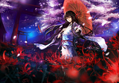 其实我介意✘采集到古风：彼岸花