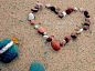 沙滩石头心形、心型、心