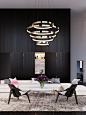 Aura Taso : As the name suggests, this contemporary chandelier beckons its own atmosphere of grace and elegance, the result of a design philosophy of simplicity through complexity.