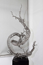 Monumental Splashes of Stainless Steel Calligraphy by Zheng Lu