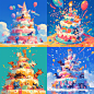 koagneselkob_an_art_depicting_a_big_birthday_cake_with_dogs_on__266d6da6-3f05-4b27-abdb-2cdccc9c587c