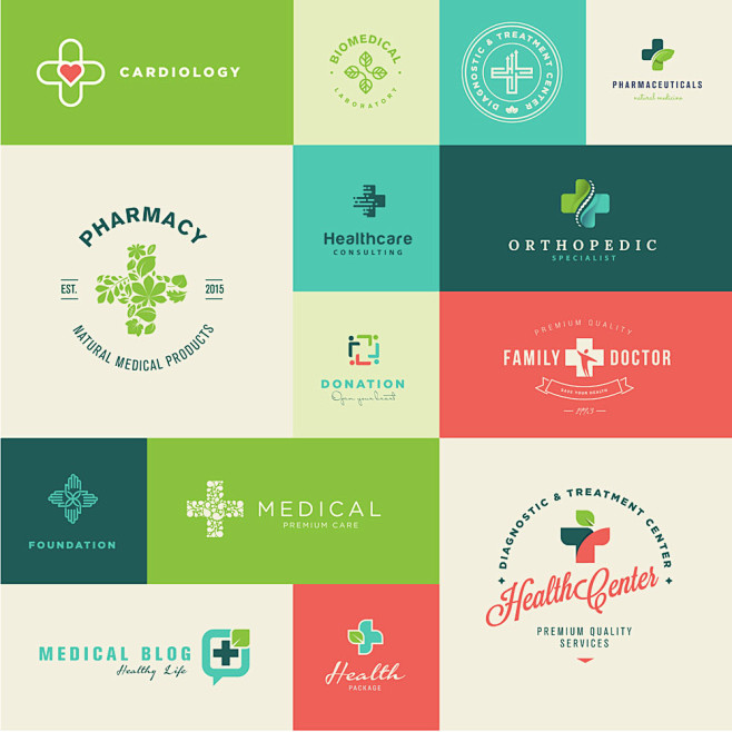 医疗健康logo设计图片