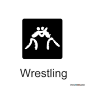 2006多哈亚运会全套46个体育图标矢量图片（Illustrator CS版本） - 体育项目图标：摔跤向量图6 #采集大赛#