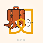 A I R B N B : Airbnb invited me to create this set of icons related to the following categories: People, Music, Clothing, Cities, Nature, Houses, Transportation, Travel, Animals and Furniture.This is the result, hope you like it!