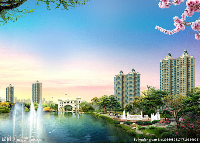 湖景拼图