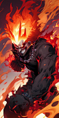 This contains an image of: Akuma x Ghost Rider