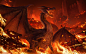 Monster Hunter - Fatalis, RJ Palmer : I love Fatalis in Monster Hunter so much, but let's say I'd rather draw him than fight him in Iceborne. After going through the forest fire evacuation in real life, I wanted to paint something to reflect how apocalypt