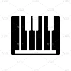 钢琴键图标矢量Logo模板插图