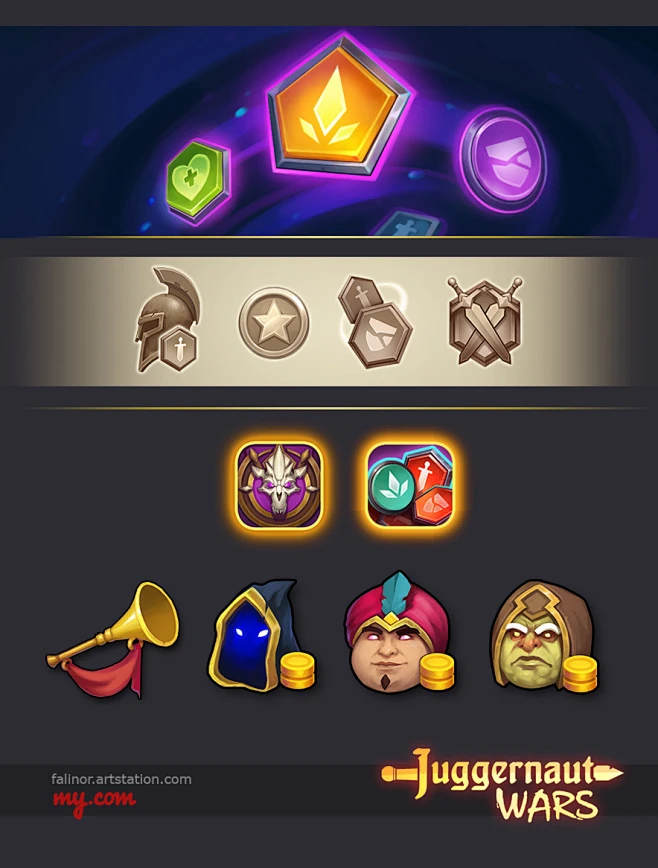 Some New UI Elements, Julia Titova : UI elements for Action RPG MOBA ...