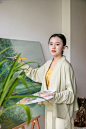 汉服绘画女性人物摄影图片