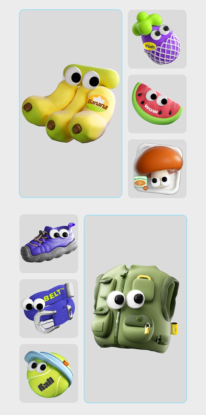c4d goods indentity Icon 3d art cute Render 3d modeling ui design UI/UX-花瓣网