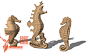 海马（1）
#su模型# 鱼、海马、青蛙、马头吐水雕塑（12个）