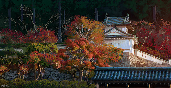 场景概念设计/场景插画/场景图 jaso...