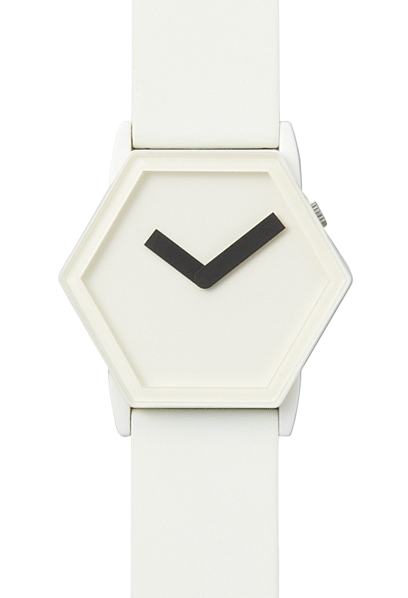 White Hexagon Watch