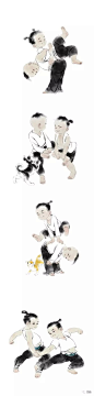 一组很有味道的水墨小画