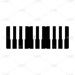 钢琴键图标矢量Logo模板插图