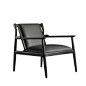 设计师现代新中式真皮单人沙发椅子意式极简客厅实木单椅沙发家用-淘宝网