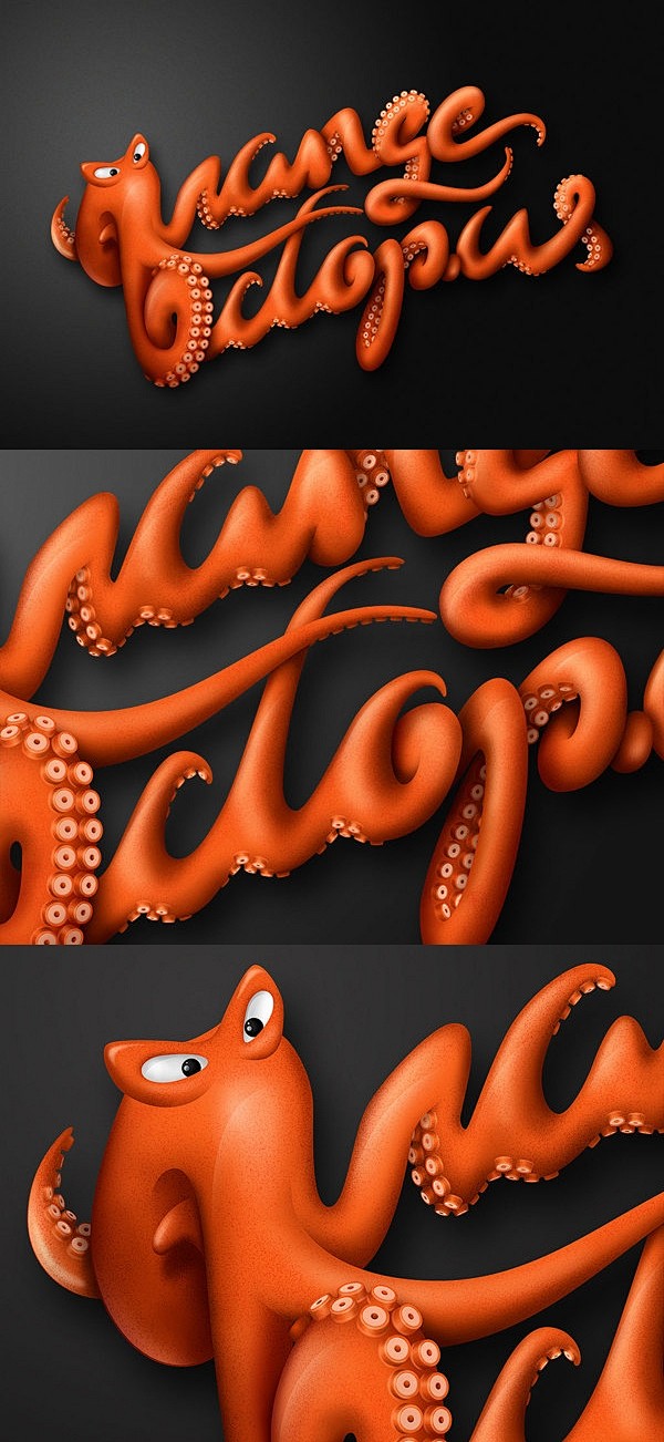 章鱼，字体设计