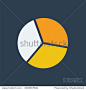 Segment pie chart icon,circle diagram, business icon.