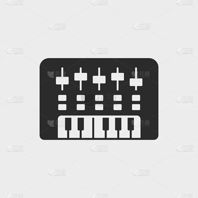 DJ磁盘图标素材-花瓣网