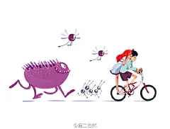 #插画第二自然# #插画分享# #儿童绘本# 
两兄妹与小怪物们的故事，by Oriol Vidal。