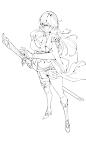 黄泉线稿_1_画画人Jump_来自小红书网页版