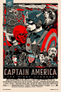 美国队长——Tyler Stout的电影海报插画(分享自 @视觉中国)