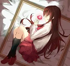 二次元 插画 动漫少女 唯美系 壁纸 #Ib恐怖美术馆#  by捕夢少女 求关注求深交( • ̀ω•́ )