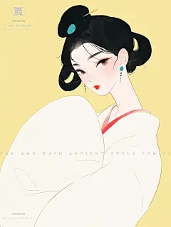 中式插画|国风美人|淡烟流水|自在飞花| - 小红书