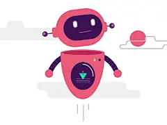 A robot character, inspired by Eve from Wall-e.
